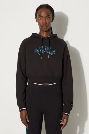 PUMA Felpa Classics Play Paris Relaxed Hoodie donna colore con cappuccio con applicazione 627484