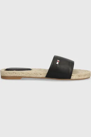 Tommy Hilfiger Infradito in pelle SIMPLE LEATHER FLAT ESP SANDAL donna colore FW0FW07933