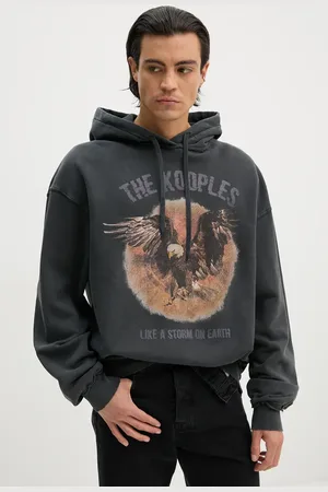 The Kooples Felpa in cotone uomo colore con cappuccio HSWE29023K