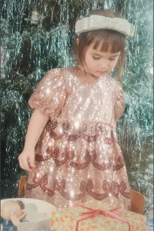 Konges Sløjd Vestito bambina STARLA BOW WOW DRESS colore KS102116