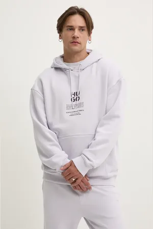 HUGO BOSS Felpa uomo colore con cappuccio 50521288