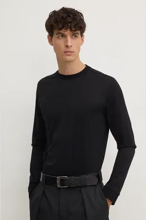 Karl Lagerfeld Top a maniche lunghe in cotone colore con applicazione 544200.755002