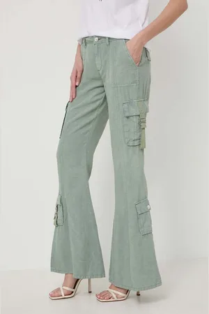 Guess Pantaloni in lino misto CLAY colore W4GA88 WG8N0
