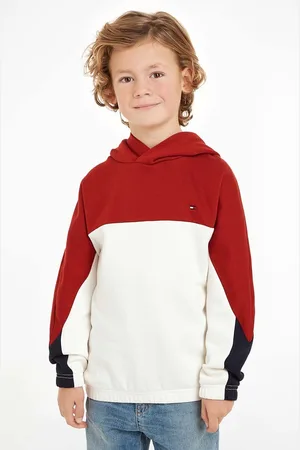 Tommy Hilfiger Felpa per bambini colore con cappuccio KB0KB09144
