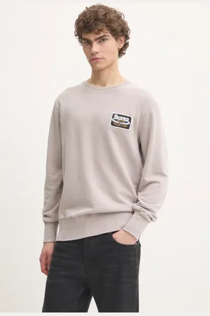 Superdry Felpa in cotone uomo colore con applicazione M2014111A-2XU