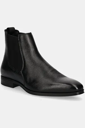 HUGO BOSS Stivaletti chelsea in pelle Theon uomo colore 50529228