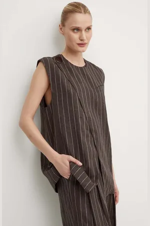 DAY Birger et Mikkelsen Gilet in lino Enid - Casual Linen Stripe colore DAY65243328