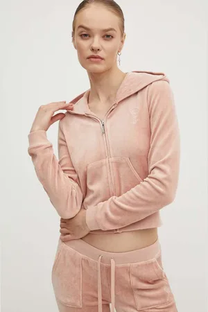 Juicy Couture Felpa in velluto HERITAGE ROBYN HOODIE colore con cappuccio JCSEBJ007