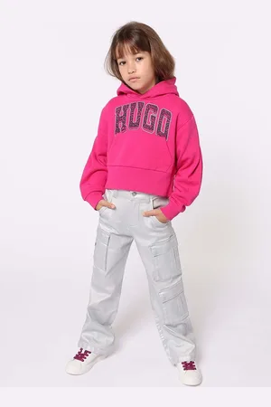 HUGO BOSS Felpa per bambini colore con cappuccio G00211