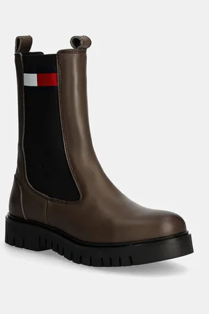 Tommy Hilfiger Stivaletti chelsea in pelle TJW LONG CHELSEA BOOT donna colore EN0EN02625
