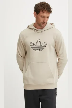 adidas Felpa in cotone Outline Hoodie uomo colore con cappuccio JJ1505