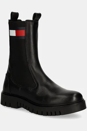 Tommy Hilfiger Stivaletti chelsea in pelle TJW LONG CHELSEA BOOT donna colore EN0EN02625
