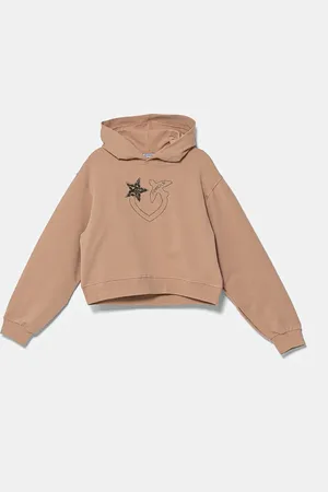Pinko Felpa per bambini colore con cappuccio con applicazione F4PIJGHS057