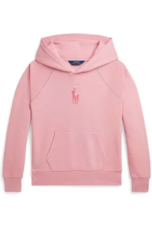 Ralph Lauren Felpa per bambini colore con cappuccio con applicazione 313941120001