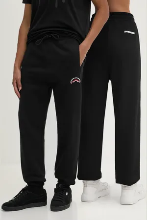 Sprayground Pantaloni della tuta di cotone colore con applicazione SP515