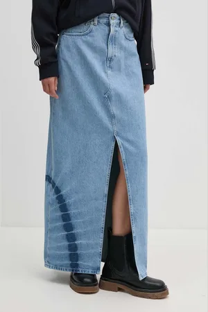 Pepe Jeans Gonna di jeans MAXI SKIRT HW TIE DYE colore PL901133