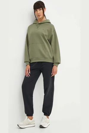 New Balance Felpa in cotone donna colore con cappuccio con applicazione WT41537DEK