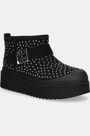 Tory Burch Stivali da neve in camoscio Mellow Shearling Stud Platform Boot colore 165420-006