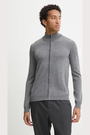 HUGO BOSS Cardigan in lana colore nero
