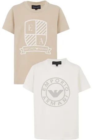 Emporio Armani T-shirt in cotone per bambini pacco da 2 colore 6D4DJ8 4J54Z