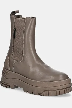 Tommy Hilfiger Stivaletti chelsea in pelle TJW CHELSEA FLATFORM BOOT donna colore EN0EN02597
