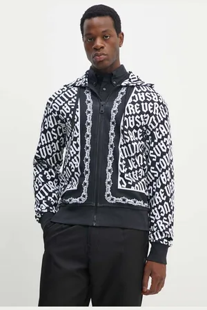 VERSACE Felpa in cotone uomo colore con cappuccio 77GAIE08 CF20E
