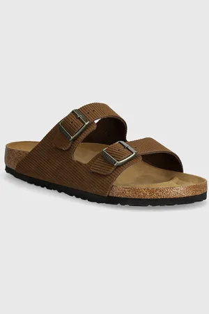 Birkenstock Ciabatte slide in camoscio Arizona uomo colore 1028280