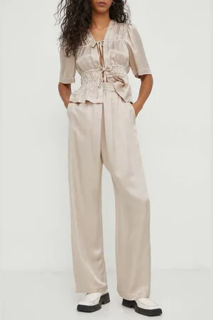 Munthe Pantaloni in lino misto colore