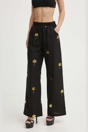 Never Fully Dressed Pantaloni in lino misto colore