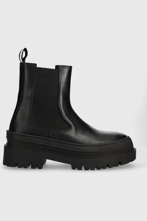 Tommy Hilfiger Stivaletti chelsea in pelle TJW CHELSEA FOXING BOOT donna EN0EN02289