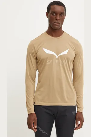Salewa Longsleeve sportivo Solidlogo colore beige