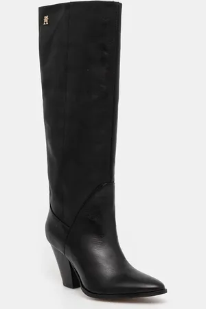 Tommy Hilfiger Stivali HIGH COWBOY HEEL BOOT LEATHER donna colore FW0FW08296