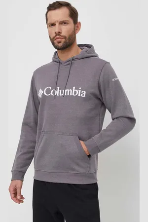 Columbia Felpa CSC Basic Logo uomo colore rosso con cappuccio 1681664