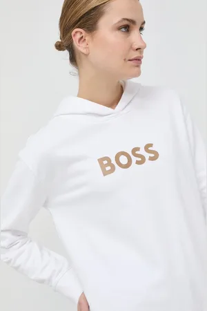 HUGO BOSS Felpa in cotone donna con cappuccio