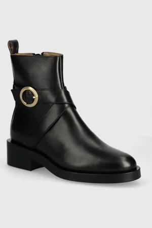 HUGO BOSS Stivaletti alla caviglia in pelle Iryna donna colore 50523457
