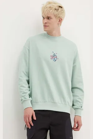 HUGO BOSS Felpa in cotone uomo colore con applicazione 50518981