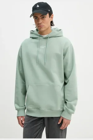 Drôle de Monsieur Felpa in cotone Le Hoodie Slogan Classique uomo colore con cappuccio E.HO161.CO127.WG Le Hoodie Slogan Classique