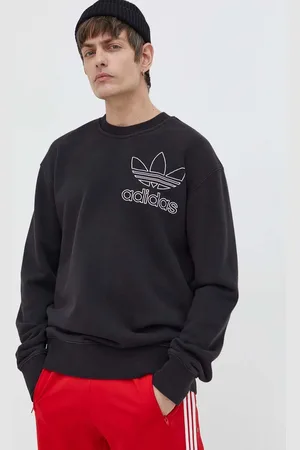 adidas Felpa in cotone uomo colore con applicazione IU2350