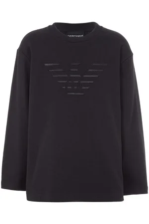 Emporio Armani Longsleeve in cotone bambino/a colore con applicazione 6D4TJC 3J5VZ