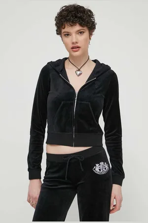 Juicy Couture Felpa donna colore con cappuccio con applicazione