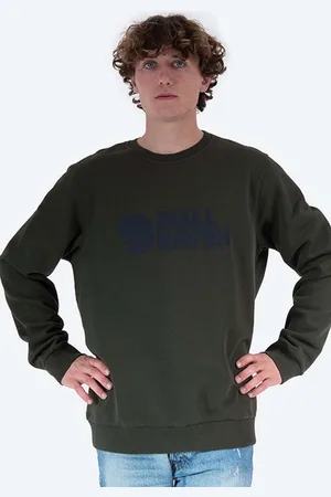 Fjällräven Felpa in cotone Logo Sweater uomo colore con applicazione F84142