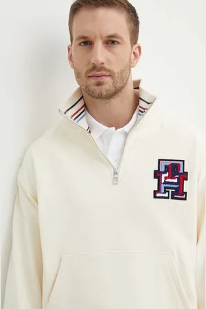 Tommy Hilfiger Felpa in cotone uomo colore con applicazione MW0MW34412