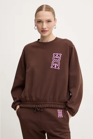 Pinko Felpa in cotone donna colore con applicazione 103713 A23C