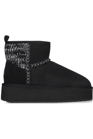 Emu Stivali da neve in camoscio Stinger Knit Flatform colore W13143.BLAK