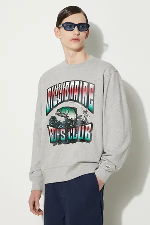 Billionaire Boys Club Felpa in cotone Big Catch Crewneck uomo colore B24230