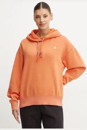 Champion Felpa in cotone donna colore con cappuccio 117441