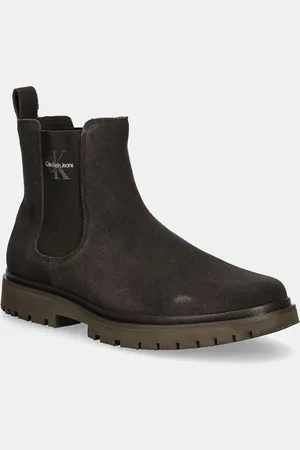 Calvin Klein Stivaletti chelsea in pelle EVA BOOT MID CHELSEA ICONIC DR uomo colore YM0YM01080