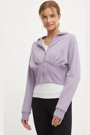 PUMA Felpa in cotone donna colore con cappuccio 627475