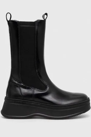 Calvin Klein Stivaletti chelsea in pelle PITCHED CHELSEA BOOT donna HW0HW01686