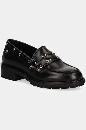 Tommy Hilfiger Mocassini in pelle NAUTICAL EYELETS LEATHER LOAFER donna colore FW0FW08148